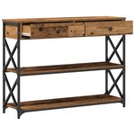 vidaXL Table Console avec tiroir Bois ancien 100 x 28 x 75 cm
