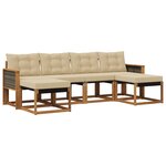 vidaXL Ensemble de canapés d'extérieur 6 pc Naturel et Beige