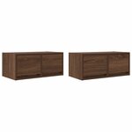 vidaXL Meuble TV 2 Pièces chêne marron 60x31x25 5 cm bois d'ingénierie