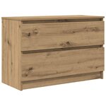 vidaXL Meuble TV chêne artisanal 80x35x54 cm bois d'ingénierie
