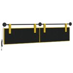 vidaXL Tête de lit suspendue Avec lumière LED Jaune Velours