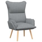 Chaise Relaxante vidaXL en Tissu Gris Clair