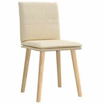 vidaXL Chaises à manger lot de 2 crème tissu