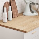 vidaXL Plan de travail de cuisine bois de chêne massif rectangulaire