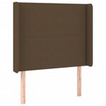 vidaXL Tête de lit à LED Marron foncé 93x16x118/128 cm Tissu