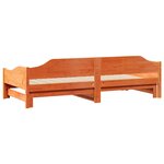 vidaXL Lit de jour et lit gigogne sans matelas 90x200 cm bois massif