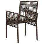 vidaXL Chaise de jardin 2 Pièces Marron 53 x 60 x 85cm polyrotin