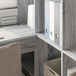 vidaXL Bureau d'angle Sonoma gris 101.5 x 149.5 x 149.5 cm