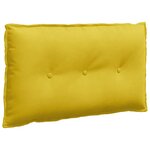 vidaXL Coussin de Dos Jaune 80 x 50 cm Tissu en velours côtelé