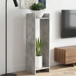 vidaXL Support de Plante 2 pièces Gris béton 30 x 30 x 100 cm