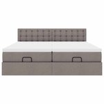 VidaXL Cadre de lit ottoman avec matelas taupe 200x200cm tissu