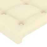 vidaXL Tête de lit avec oreilles Crème 203x16x118/128 cm Similicuir