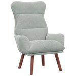 vidaXL Fauteuil relaxant Gris clair 69 x 74 x 93 cm Velours