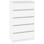 vidaXL Commode Blanc 60x36x103 cm Bois d'ingénierie