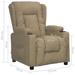 vidaXL Fauteuil Cappuccino Similicuir