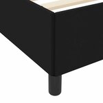 vidaXL Lit à ressorts Noir  Noir 90 x 190 cm Tissu  Bois Engineered