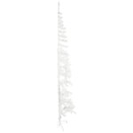 vidaXL Demi sapin de Noël artificiel mince avec support Blanc 240 cm