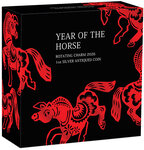 Pièce de monnaie en Argent 1 Dollar g 31.1 (1 oz) Millésime 2023 Rotating Charm YEAR OF THE HORSE (PRÉCOMMANDE)