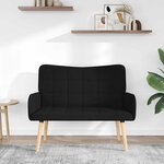 vidaXL Sofa 2 places Noir 115 x 61 x 87 cm Tissu