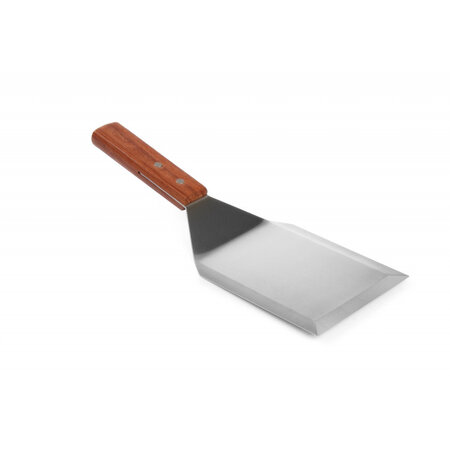 Spatule à hamburger manche en bois - l2g -  - inox150 110x305mm