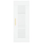 vidaXL Buffet haut Blanc 34 5x34x180 cm Bois d'ingénierie