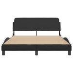 vidaXL Cadre de lit sans matelas noir et blanc 140x200 cm similicuir