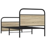 vidaXL Cadre de lit sans matelas 90x190cm chêne sonoma bois ingénierie