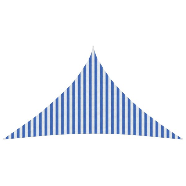 vidaXL Voile d'ombre 4 5 x 4 5 x 4 5 m HDPE Triangulaire Bleu et Blanc