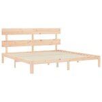 vidaXL Cadre de lit avec tête de lit 200x200 cm bois massif