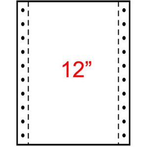 Papier Listing 240 x 305 mm, 1 pli Blanc 60g/m² Carton de 2000 Feuilles (ramette 2000 feuilles)