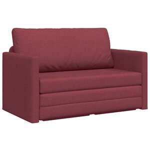 vidaXL Canapé-Lit 110cm Bordeaux tissu