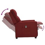 vidaXL Fauteuil inclinable électrique Rouge bordeaux Tissu