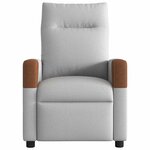 vidaXL Fauteuil de massage inclinable électrique gris nuage tissu