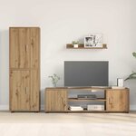 vidaXL Ensemble meuble TV 4 Pièces Chêne artisanal Bois d'ingénierie