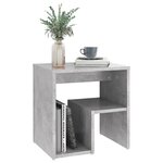 vidaXL Tables de chevet 2 Pièces gris béton 40x30x40 cm bois d'ingénierie