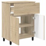 vidaXL Unité de vanité de salle de bain Chêne Sonoma 60 x 35 x 80 cm