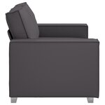 Canapé Loveseat vidaXL Gris 120 cm en simili cuir