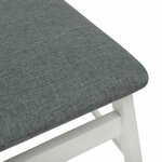 vidaXL Chaise de salle à manger 2 Pièces Blanc et Gris