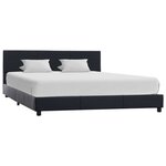 vidaXL Cadre de lit Noir Similicuir 120 x 200 cm