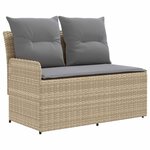 vidaXL Sofa de jardin avec accoudoirs et sofa d'angle 2 Pièce Rotin PE