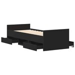 vidaXL Cadre de lit sans matelas noir 100x200 cm