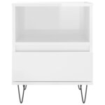 vidaXL Tables de chevet 2 Pièces blanc brillant 40x35x50 cm