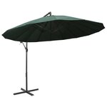 vidaXL Parasol suspendu Vert 3 m Aluminium