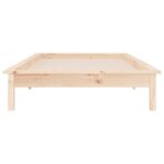 vidaXL Cadre de lit à LED sans matelas 90x190 cm bois massif