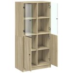 vidaXL Buffet haut avec portes chêne sonoma bois d'ingénierie