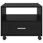 vidaXL Table basse Chêne noir 55 x 55 x 45cm Bois d'ingénierie