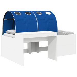 vidaXL Cadre de Lit avec Accessoire Chêne Artisan et Bleu