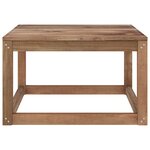 vidaXL Table palette de jardin Marron 60x60x36 5 cm Pin imprégné