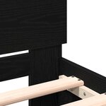 vidaXL Cadre de Lit Chêne noir 180 x 200 cm Bois d'ingénierie