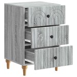 vidaXL Cabinet de chevet avec tiroir Sonoma gris 43 x 41 x 66 5 cm
